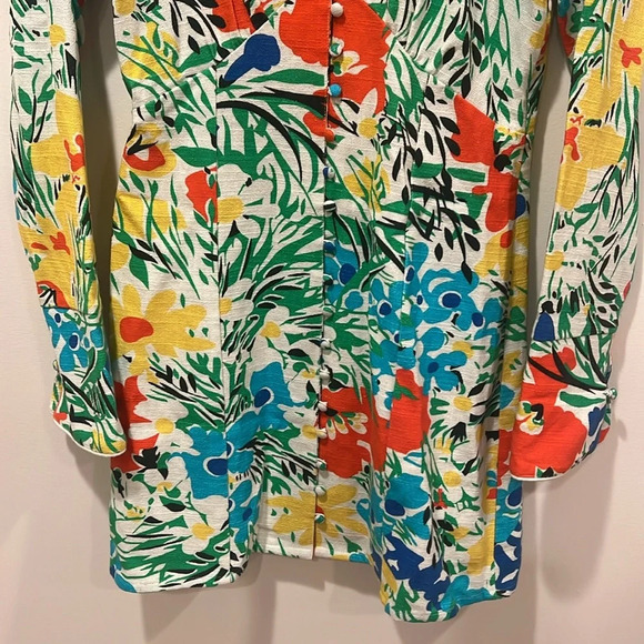 RIXO Jackie Floral Mini Dress - Size XS / Size 4 - Picture 9 of 14